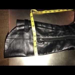 Black leather knee high boots size 6